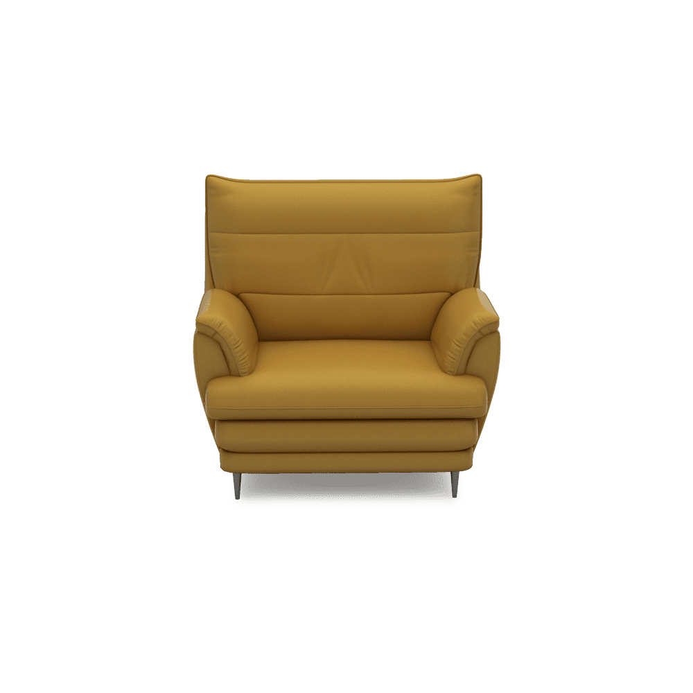 GENERAL - High Back Fabric / Leather Sofa (1-seater)