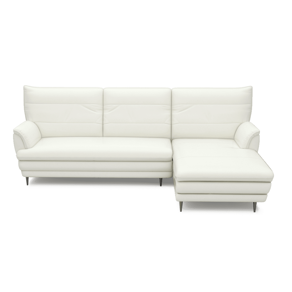 GENERAL - High Back Fabric / Leather Sofa (L-shaped Right)