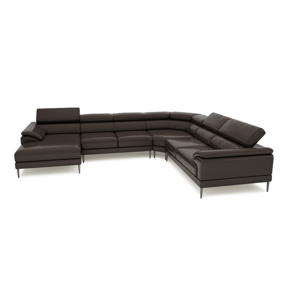 YELDON - Modular Fabric / Leather Corner Sofa