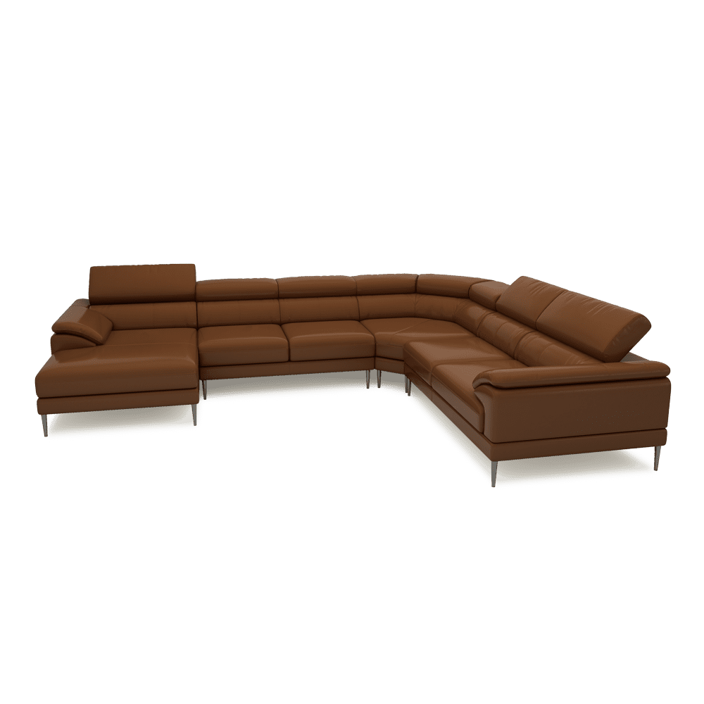 YELDON - Modular Fabric / Leather Corner Sofa