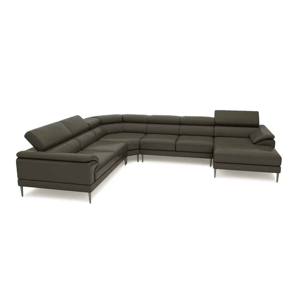 YELDON - Modular Fabric / Leather Corner Sofa