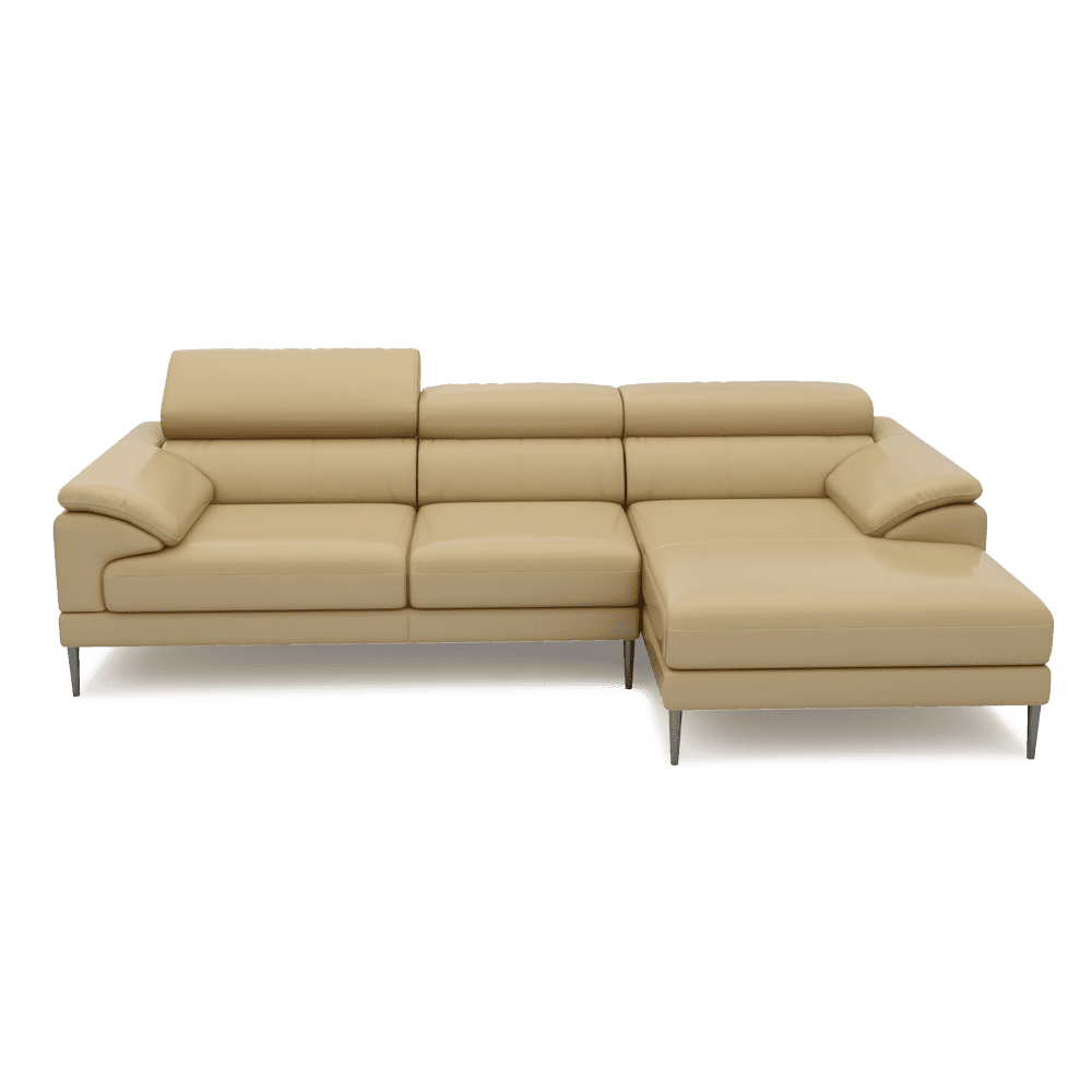 YELDON - Modular Fabric / Leather L-Shaped Sofa