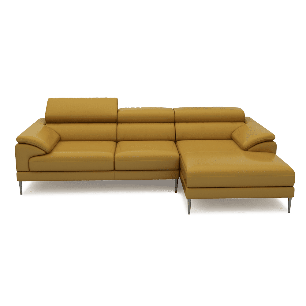 YELDON - Modular Fabric / Leather L-Shaped Sofa