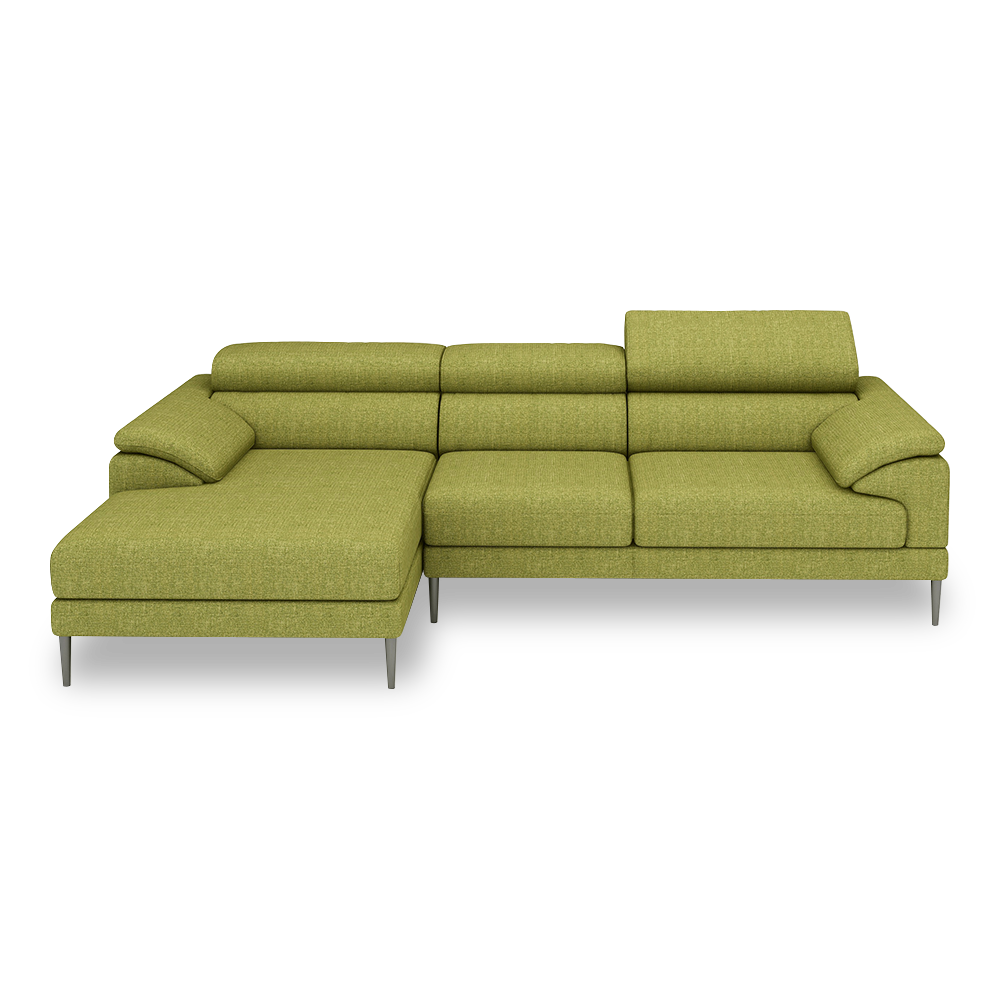 YELDON - Modular Fabric / Leather L-Shaped Sofa