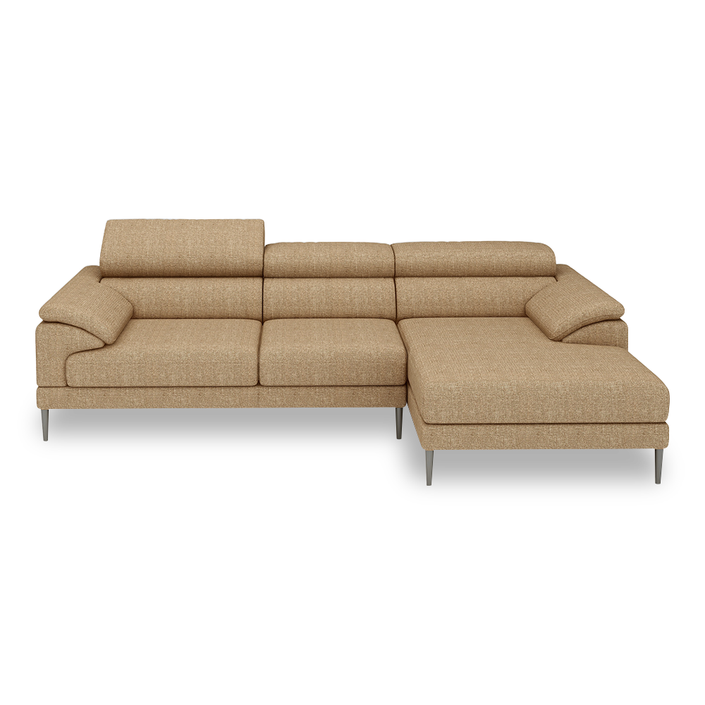 YELDON - Modular Fabric / Leather L-Shaped Sofa