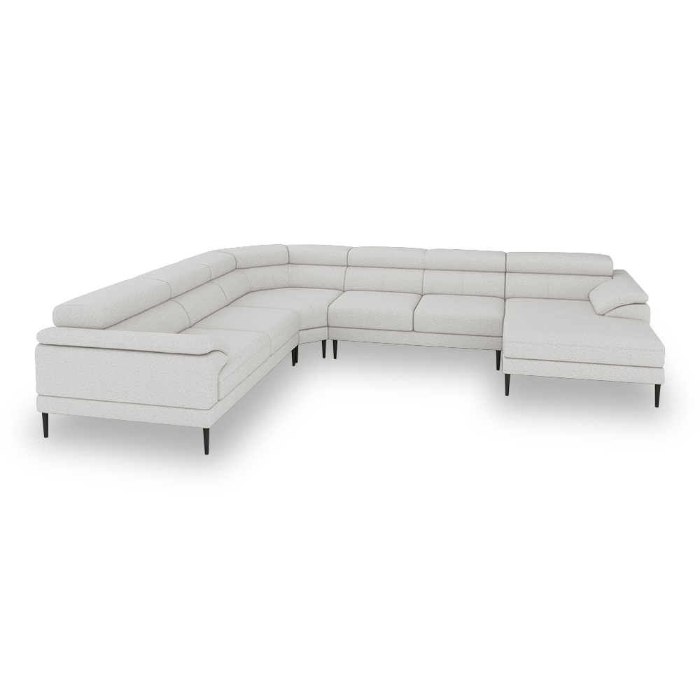 YELDON - Modular Fabric / Leather Corner Sofa