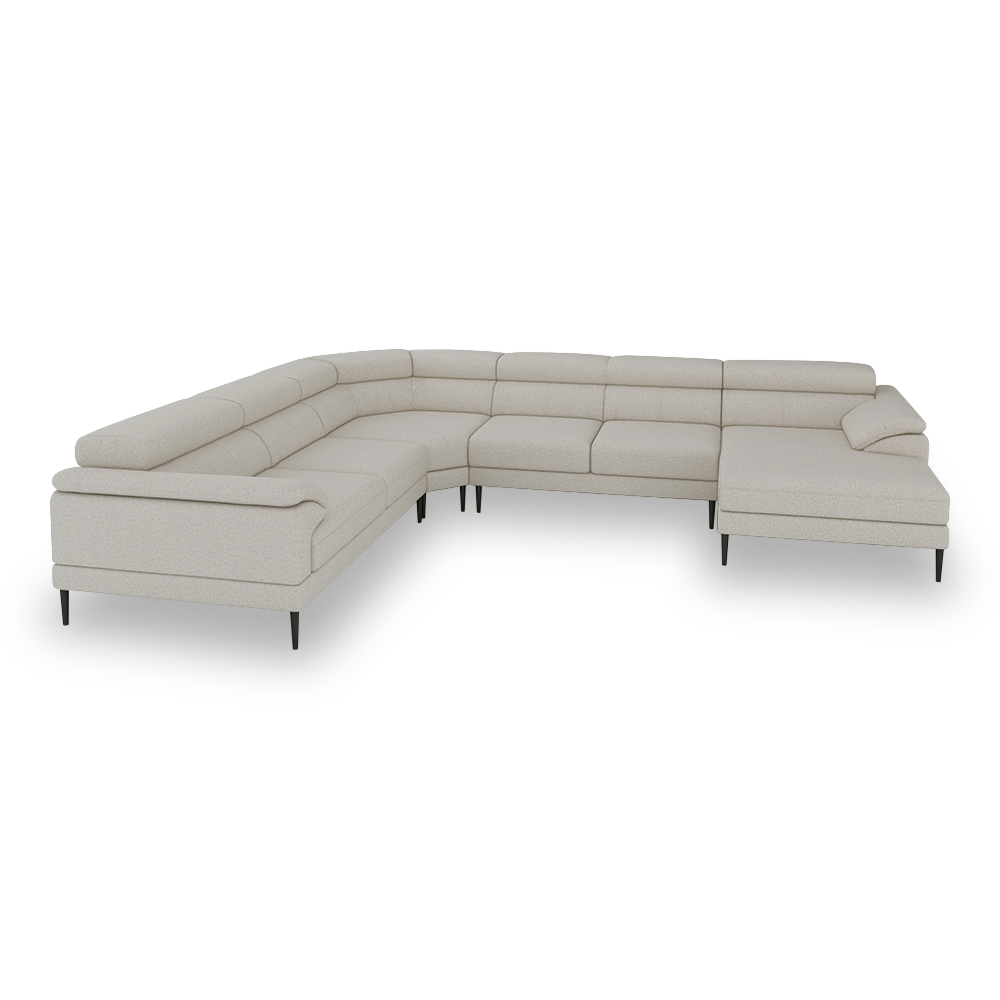 YELDON - Modular Fabric / Leather Corner Sofa