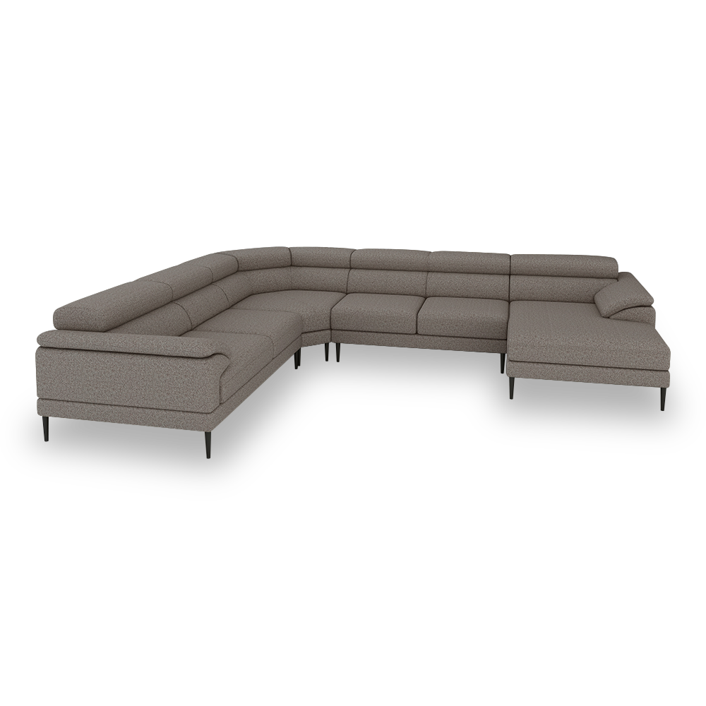 YELDON - Modular Fabric / Leather Corner Sofa