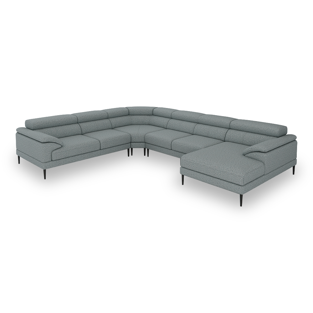 YELDON - Modular Fabric / Leather Corner Sofa