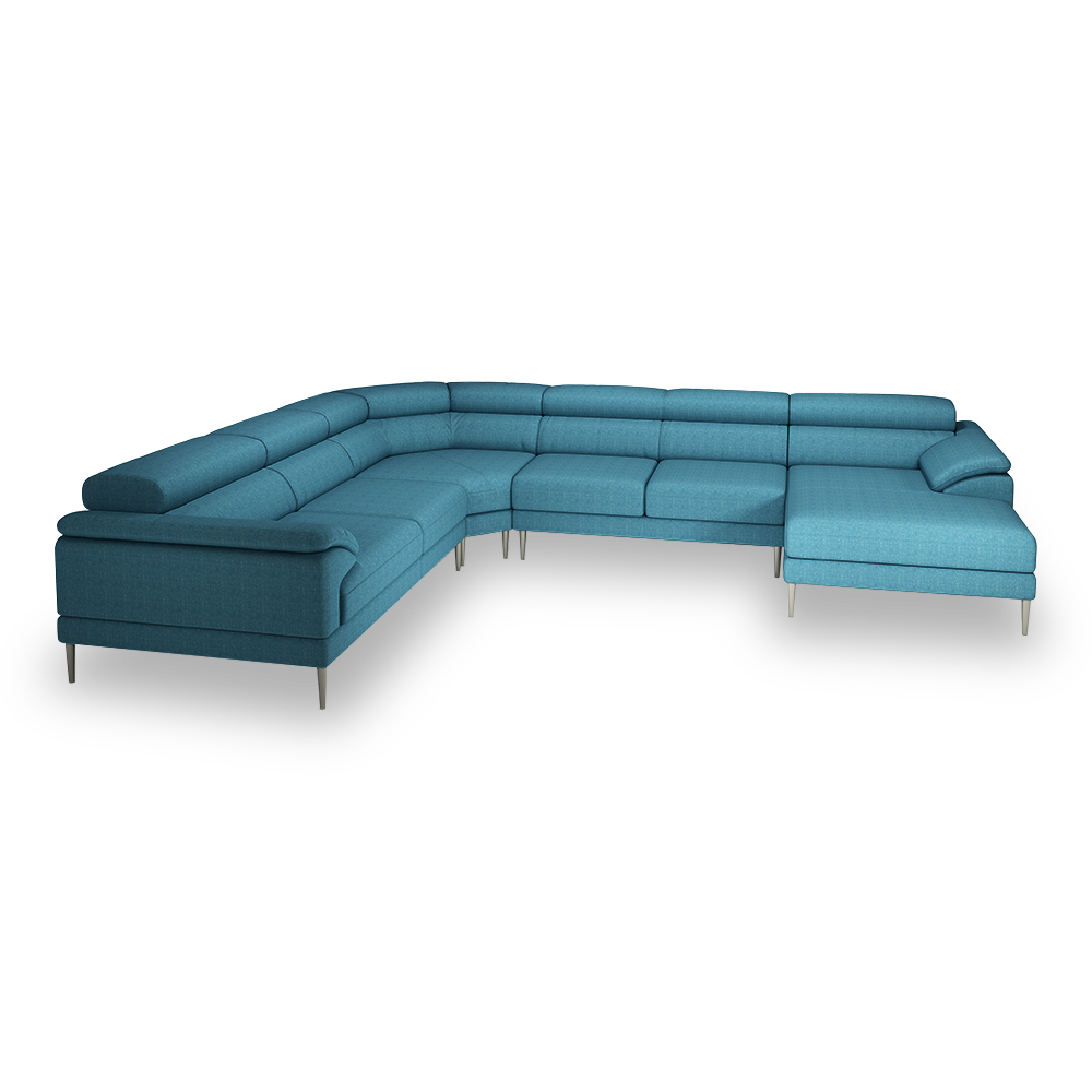 YELDON - Modular Fabric / Leather Corner Sofa
