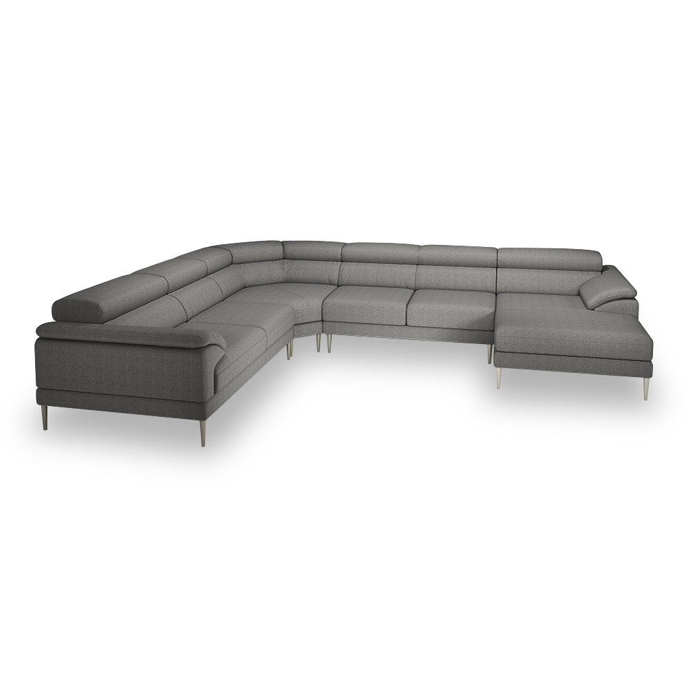 YELDON - Modular Fabric / Leather Corner Sofa
