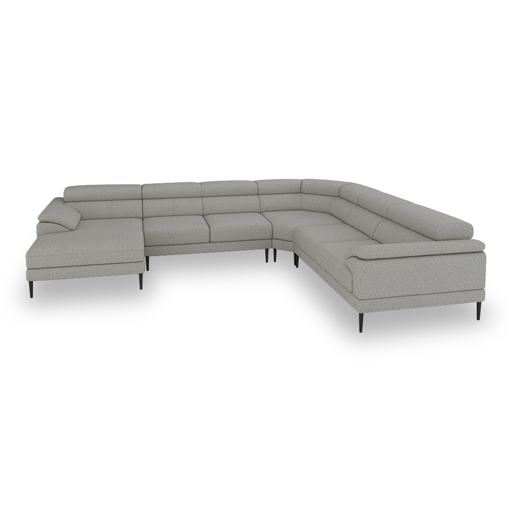 YELDON - Modular Fabric / Leather Corner Sofa
