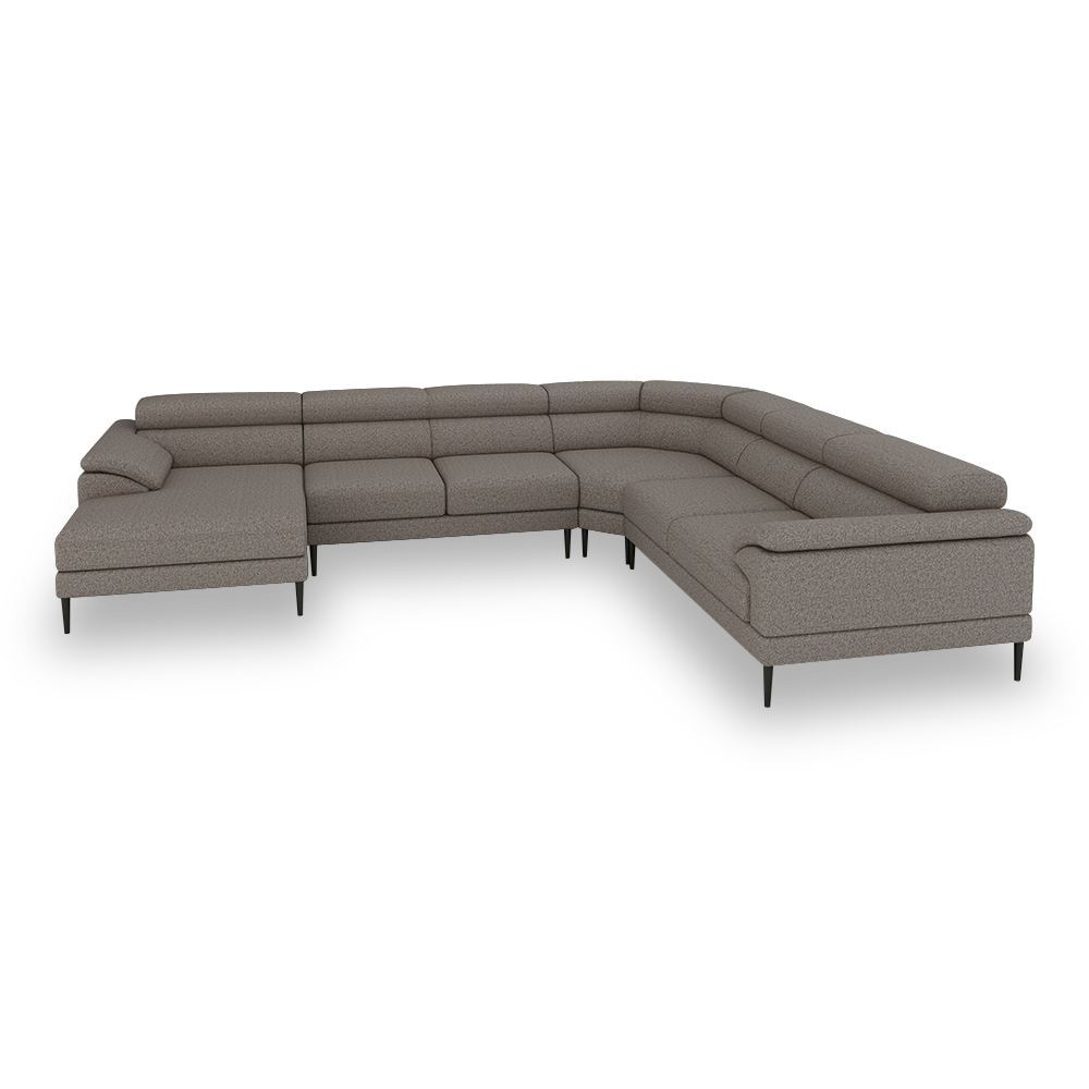 YELDON - Modular Fabric / Leather Corner Sofa