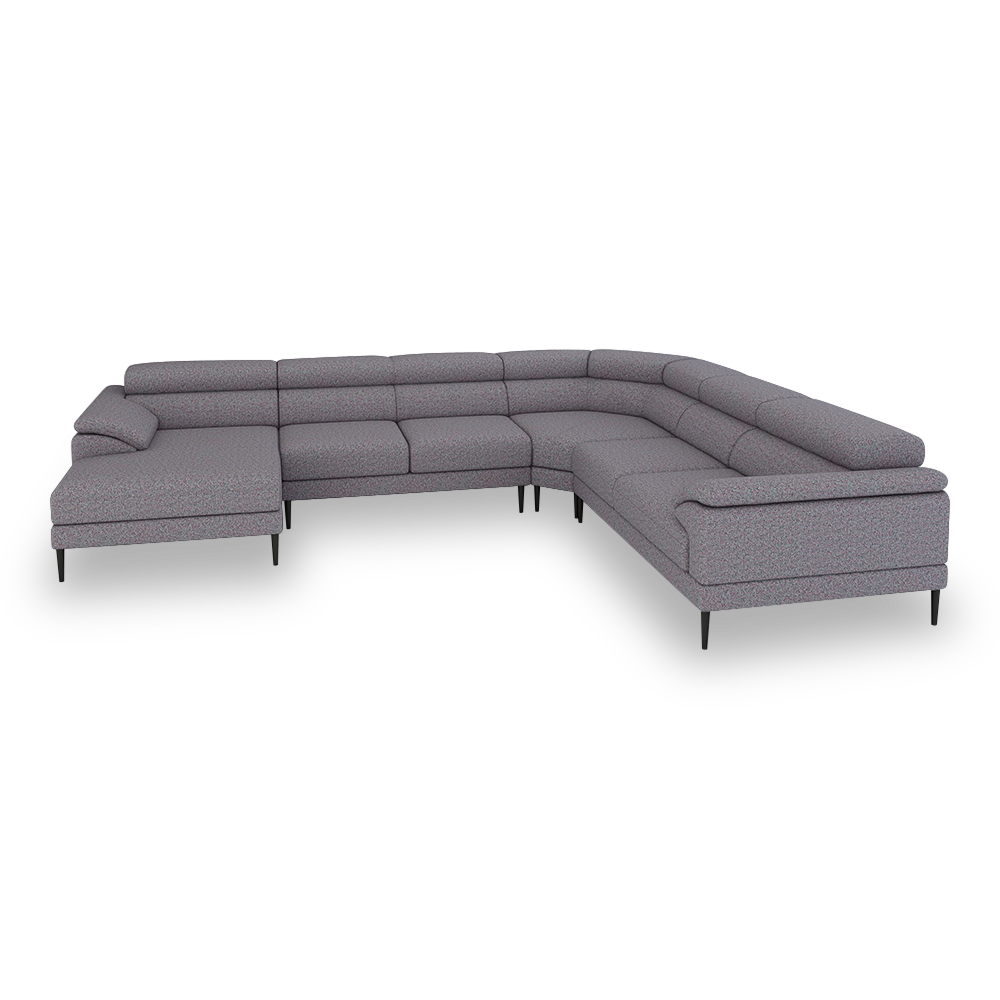 YELDON - Modular Fabric / Leather Corner Sofa