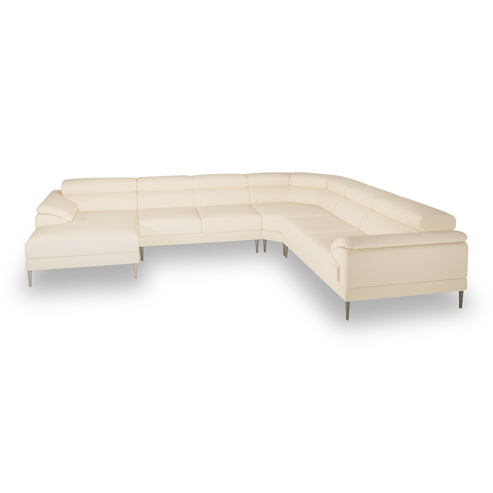 YELDON - Modular Fabric / Leather Corner Sofa