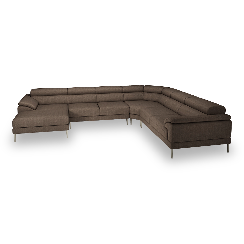 YELDON - Modular Fabric / Leather Corner Sofa