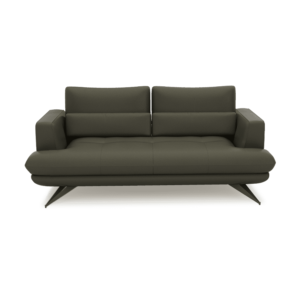 VILLA - Modular Push-Back Fabric / Leather Sofa (3-seater)