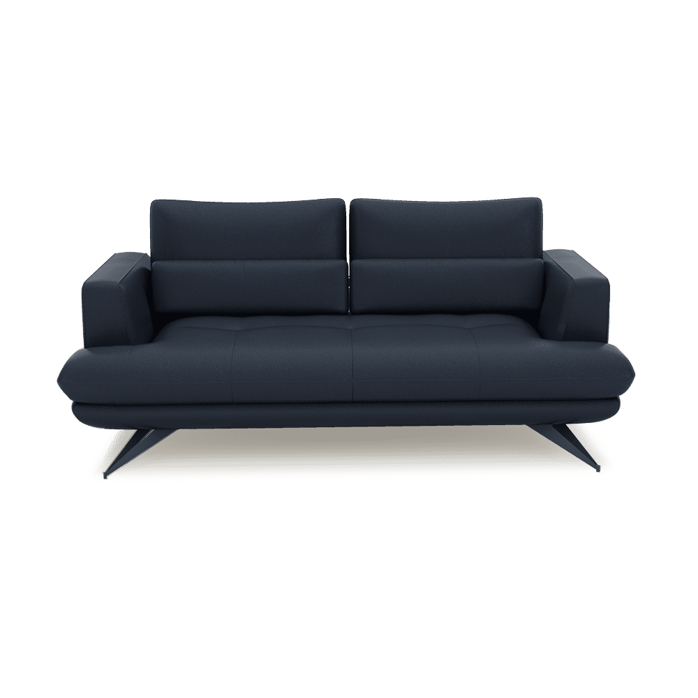 VILLA - Modular Push-Back Fabric / Leather Sofa (3-seater)