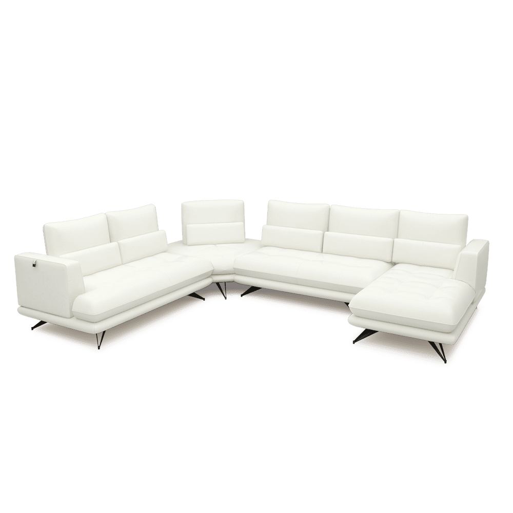 VILLA - Modular Push-Back Fabric / Leather Sofa (Corner)