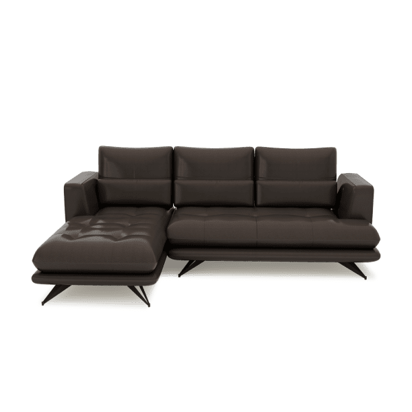 VILLA - Modular Push-Back Fabric / Leather Sofa (L-Shaped)