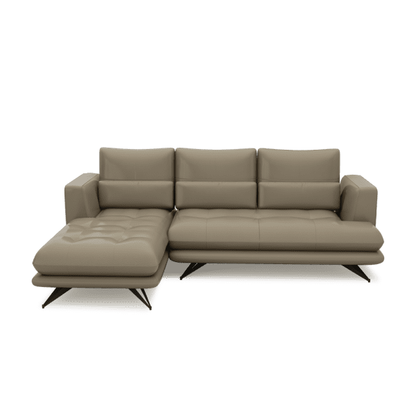 VILLA - Modular Push-Back Fabric / Leather Sofa (L-Shaped)
