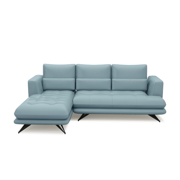VILLA - Modular Push-Back Fabric / Leather Sofa (L-Shaped)