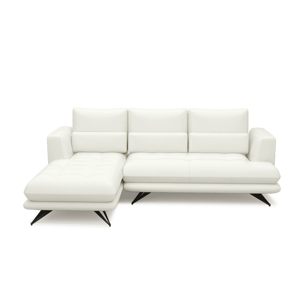 VILLA - Modular Push-Back Fabric / Leather Sofa (L-Shaped)