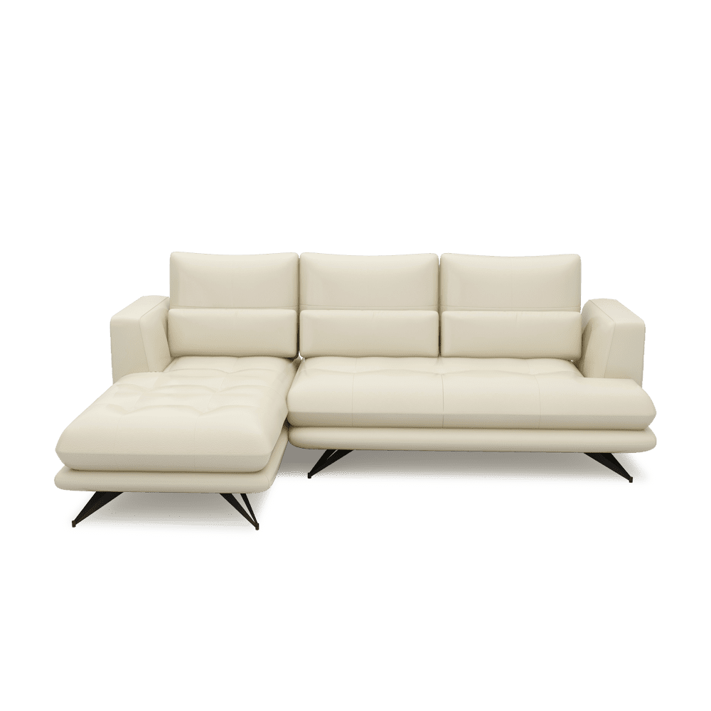 VILLA - Modular Push-Back Fabric / Leather Sofa (L-Shaped)