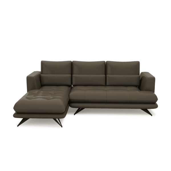 VILLA - Modular Push-Back Fabric / Leather Sofa (L-Shaped)