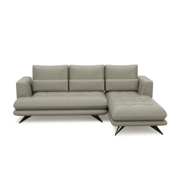 VILLA - Modular Push-Back Fabric / Leather Sofa (L-Shaped)