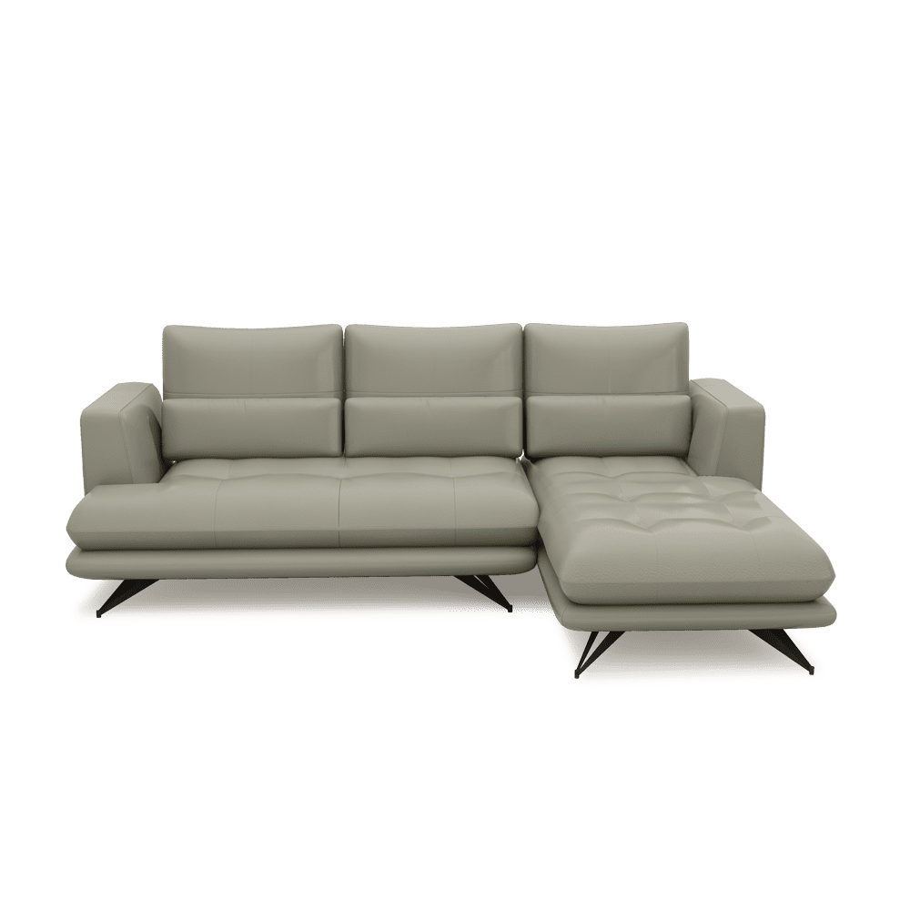 VILLA - Modular Push-Back Fabric / Leather Sofa (L-Shaped)