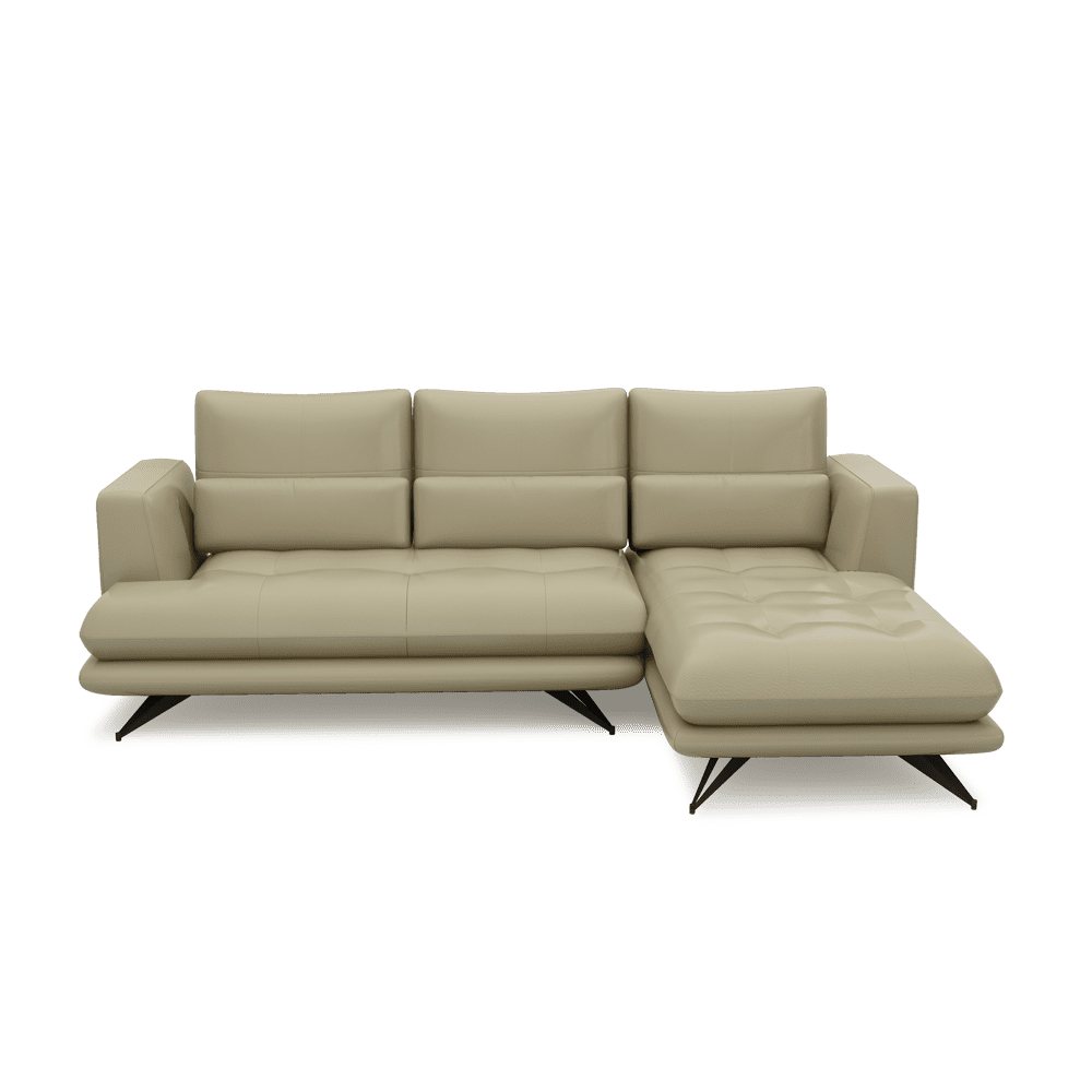 VILLA - Modular Push-Back Fabric / Leather Sofa (L-Shaped)