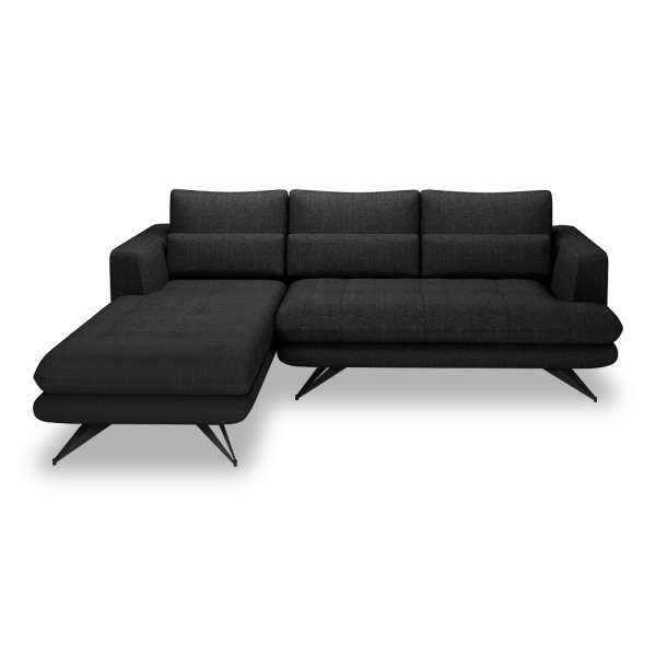 VILLA - Modular Push-Back Fabric / Leather Sofa (L-Shaped)