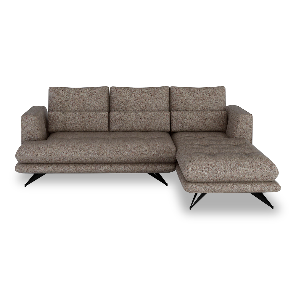 VILLA - Modular Push-Back Fabric / Leather Sofa (L-Shaped)