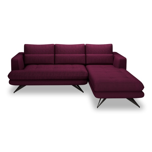 VILLA - Modular Push-Back Fabric / Leather Sofa (L-Shaped)