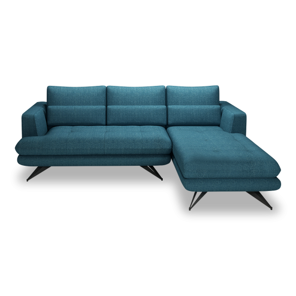VILLA - Modular Push-Back Fabric / Leather Sofa (L-Shaped)