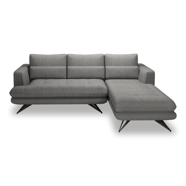 VILLA - Modular Push-Back Fabric / Leather Sofa (L-Shaped)