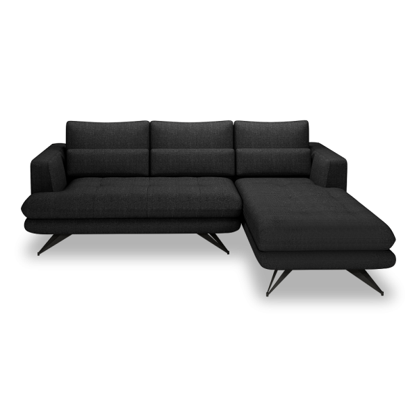 VILLA - Modular Push-Back Fabric / Leather Sofa (L-Shaped)