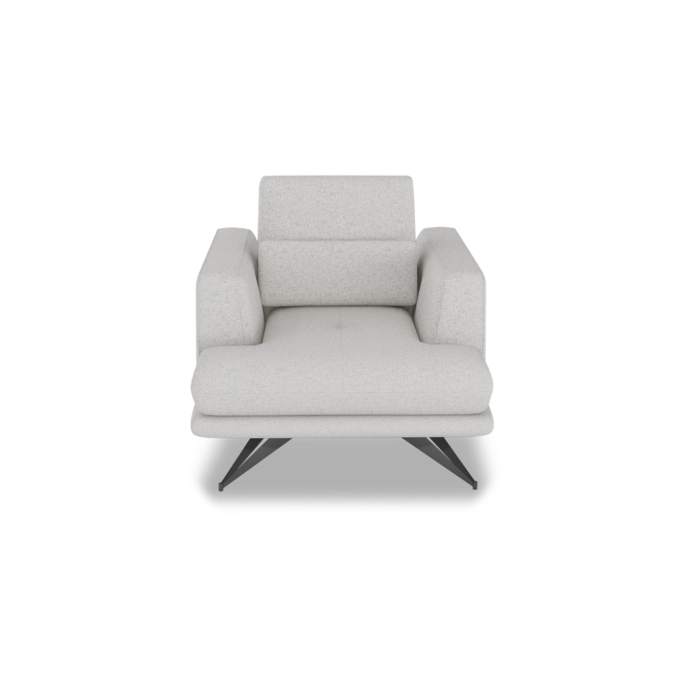 VILLA - Modular Push-Back Fabric / Leather Sofa (1-Seater)