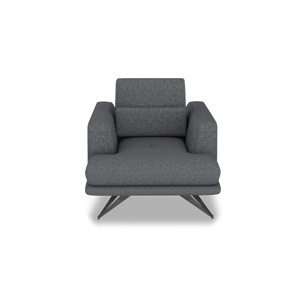 VILLA - Modular Push-Back Fabric / Leather Sofa (1-Seater)