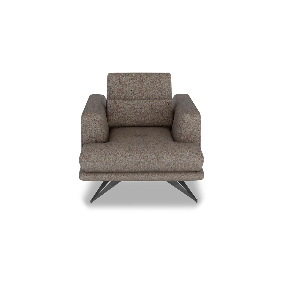 VILLA - Modular Push-Back Fabric / Leather Sofa (1-Seater)