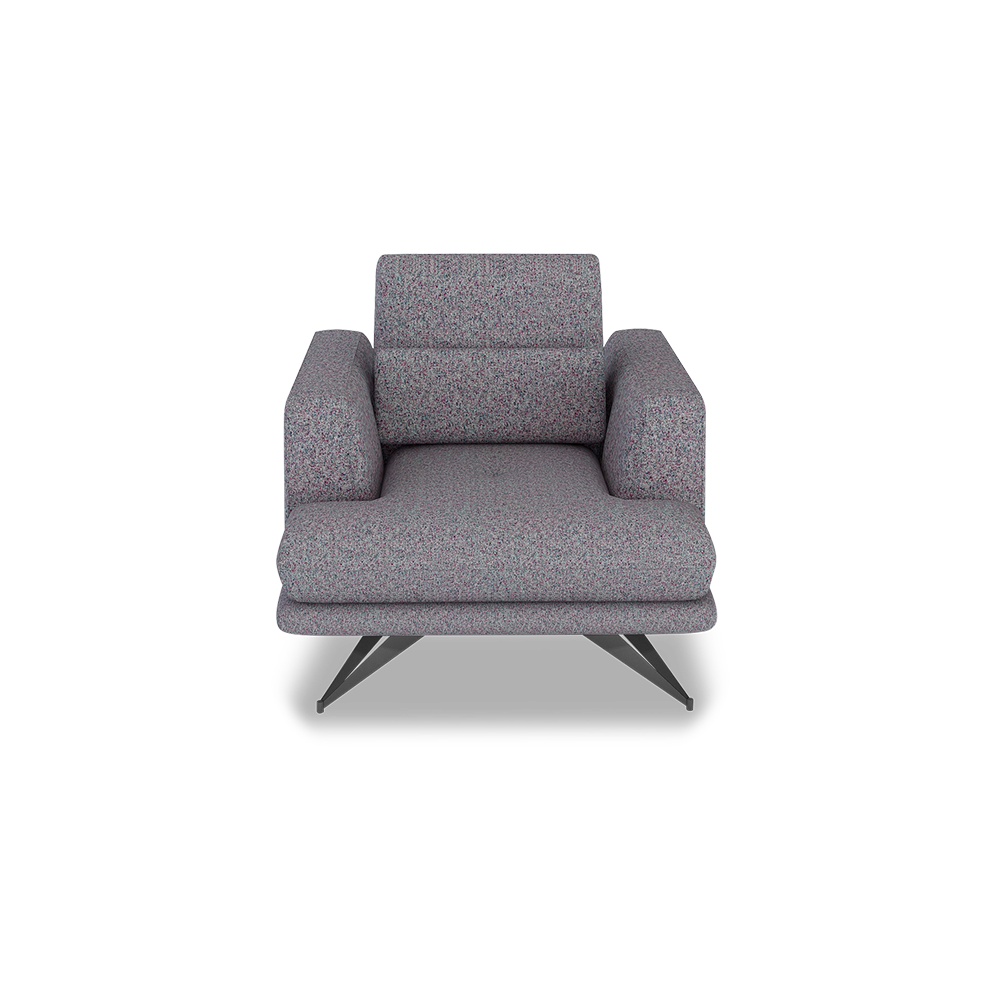 VILLA - Modular Push-Back Fabric / Leather Sofa (1-Seater)