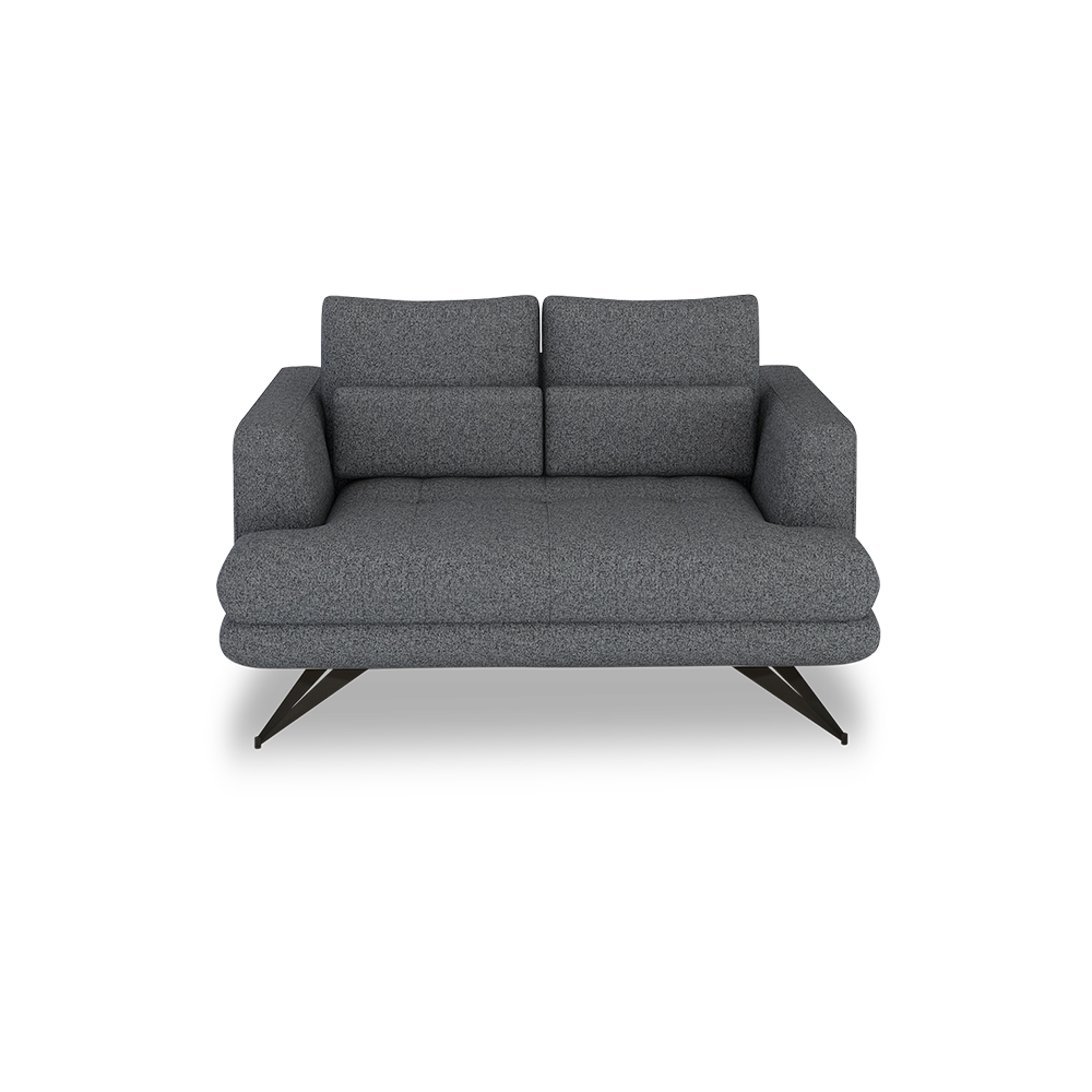 VILLA - Modular Push-Back Fabric / Leather Sofa (2-Seater)