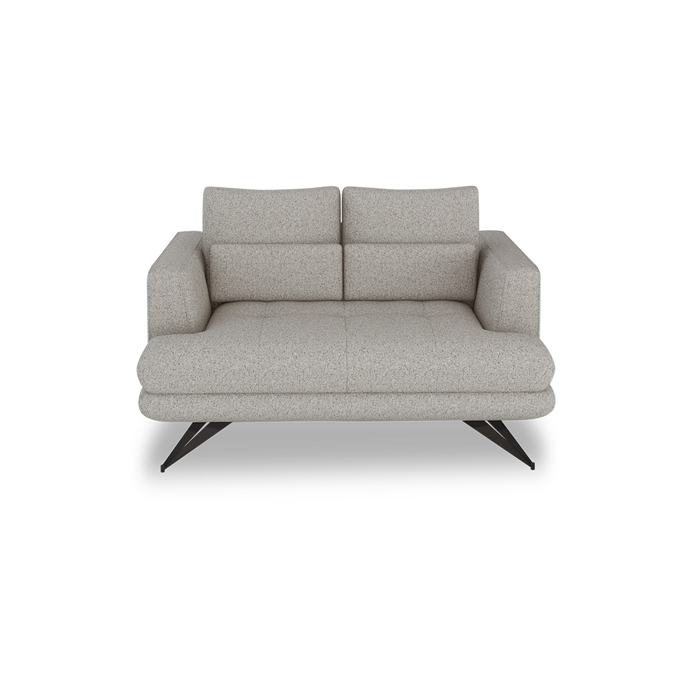VILLA - Modular Push-Back Fabric / Leather Sofa (2-Seater)