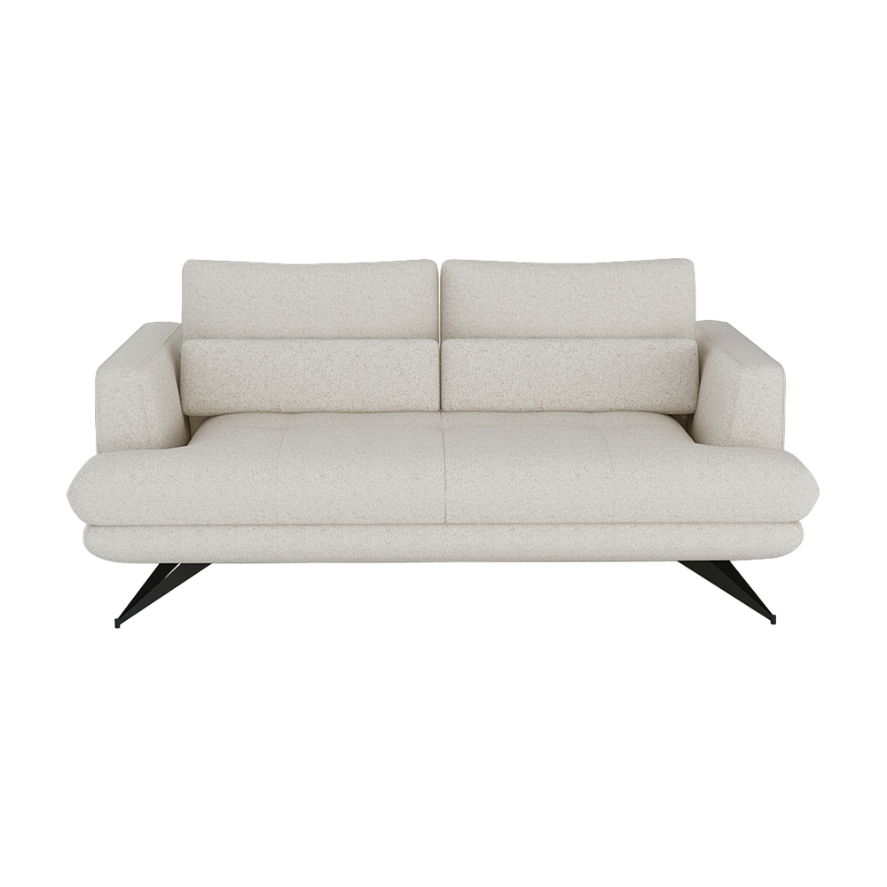 VILLA - Modular Push-Back Fabric / Leather Sofa (3-seater)