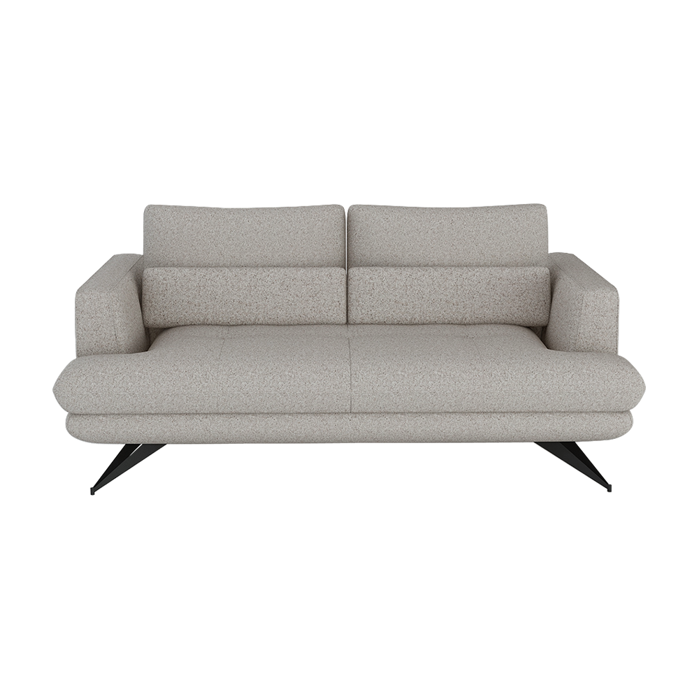 VILLA - Modular Push-Back Fabric / Leather Sofa (3-seater)