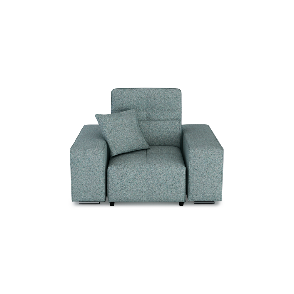 JERON – Modular Push Back Fabric Sofa with Storage Arm (1-seater)