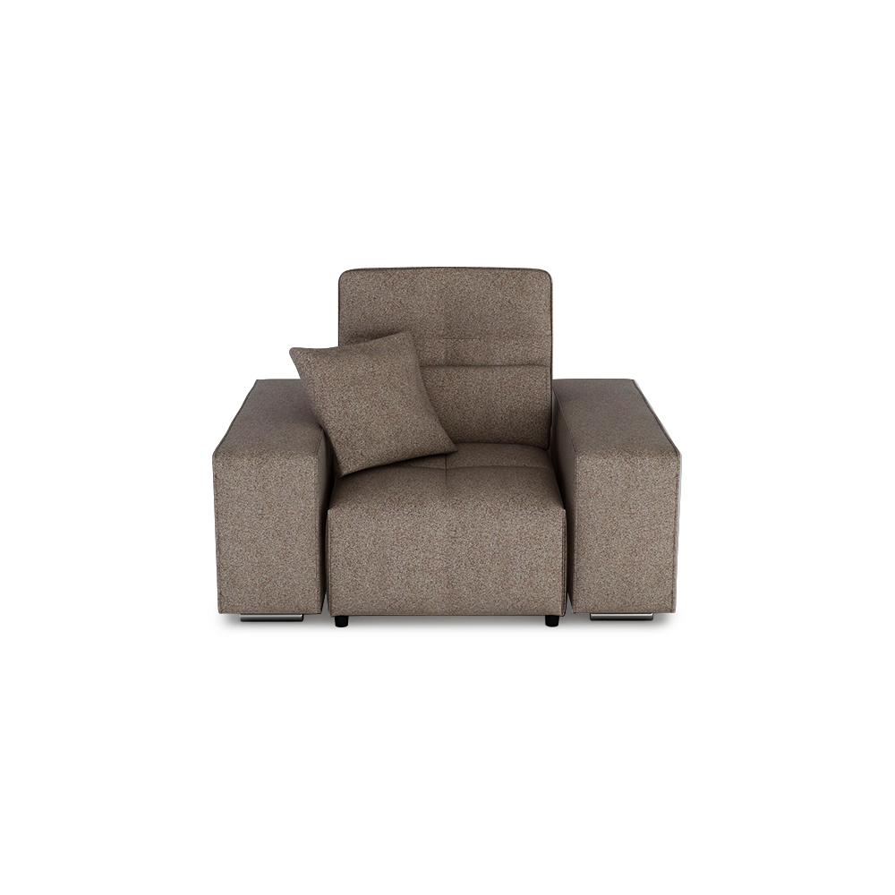 JERON – Modular Push Back Fabric Sofa with Storage Arm (1-seater)