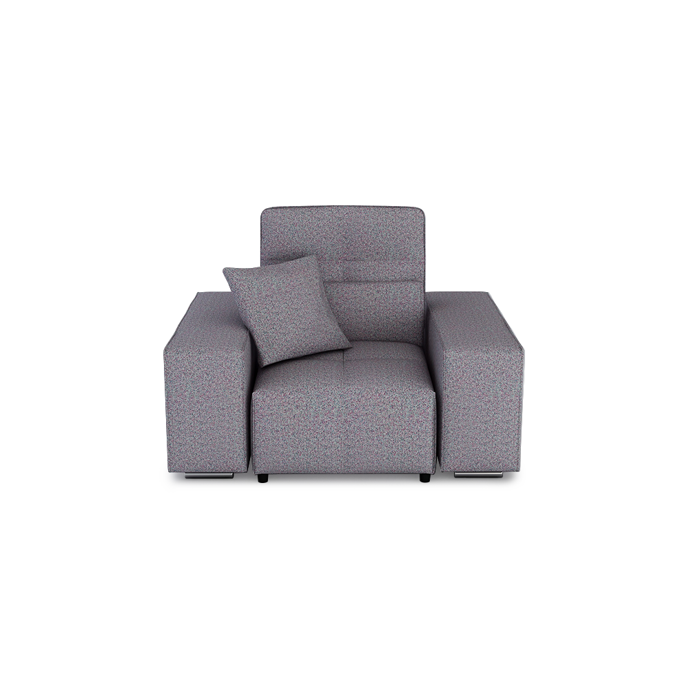JERON – Modular Push Back Fabric Sofa with Storage Arm (1-seater)