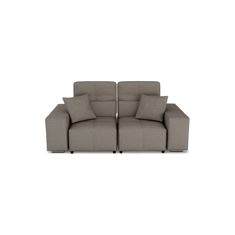 JERON – Modular Push Back Fabric Sofa with Storage Arm (2-seater)